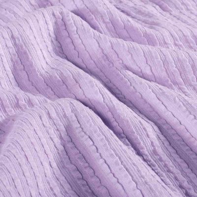 Tissu Jersey Bord Côte stretch Romy uni Lilas - Par 10 cm