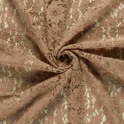 Tissu Dentelle lourde uni Saumon - Par 10 cm