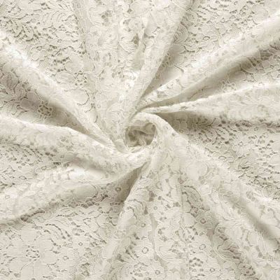 Tissu Dentelle lourde uni Blanc cassé - Par 10 cm
