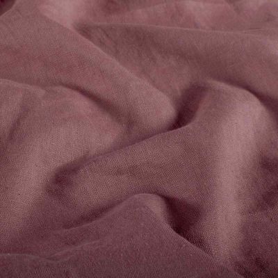 Tissu Lin Coton lavé uni Mauve - Par 10 cm