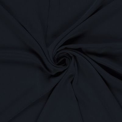 Tissu Crêpe stretch uni Bleu marine - Par 10 cm