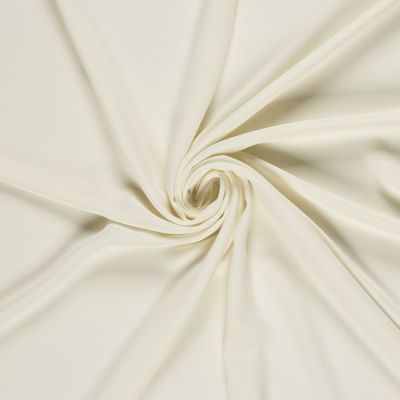 Tissu Crêpe stretch uni Ecru - Par 10 cm