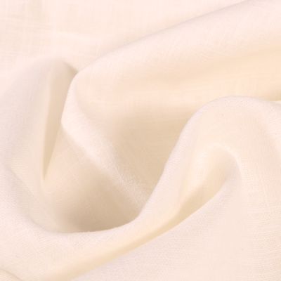 Tissu Ramie Lin uni Ecru - Par 10 cm