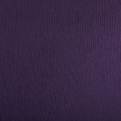 Tissu Double gaze de coton uni Violet  - Par 10 cm