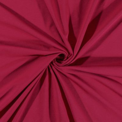 Tissu Jersey Coton uni Lie de vin - Par 10 cm