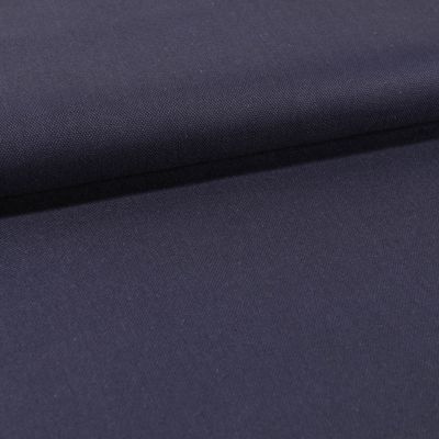 Tissu Toile Coton Canvas uni Bleu Nuit - Par 10 cm