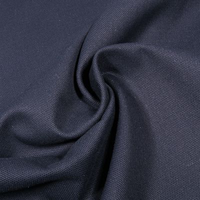 Tissu Toile Coton Canvas uni Bleu marine - Par 10 cm