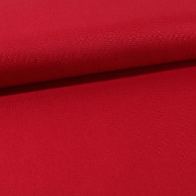 Tissu Toile Coton Canvas uni Rouge bordeaux - Par 10 cm