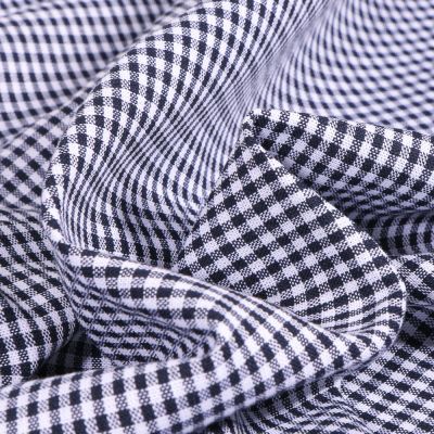 Tissu Vichy Mini carreaux 3 mm Bleu marine - Par 10 cm