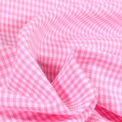 Tissu Vichy Mini carreaux 3 mm Rose pastel - Par 10 cm