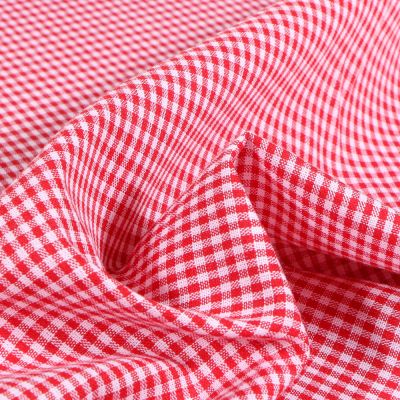 Tissu Vichy Mini carreaux 3 mm Rouge - Par 10 cm