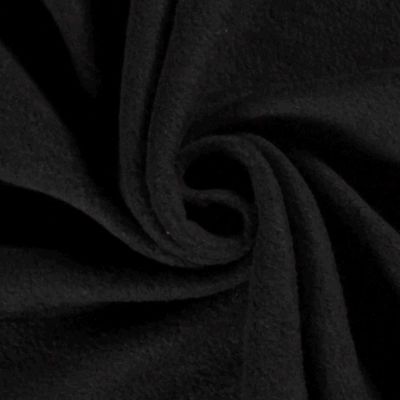 Tissu Polaire uni Noir - Par 10 cm