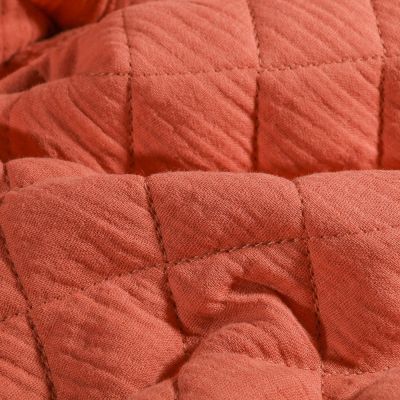Tissu Double gaze Matelassée Marsala - Par 10 cm