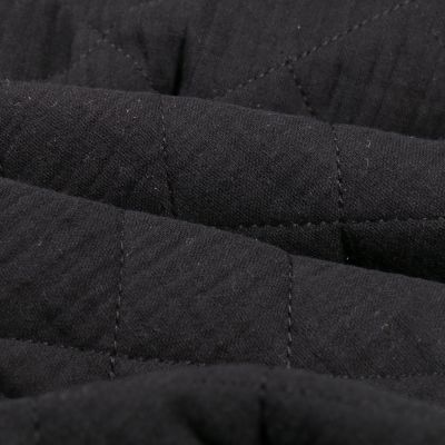 Tissu Double gaze Matelassée Noir - Par 10 cm