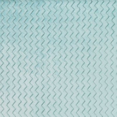 Coupon Tissu Minky Ultra doux Réversible Wave Menthe - Coupon de 190 cm