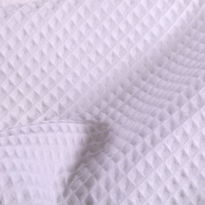 Tissu Nid d&#039;abeille Blanc x10cm