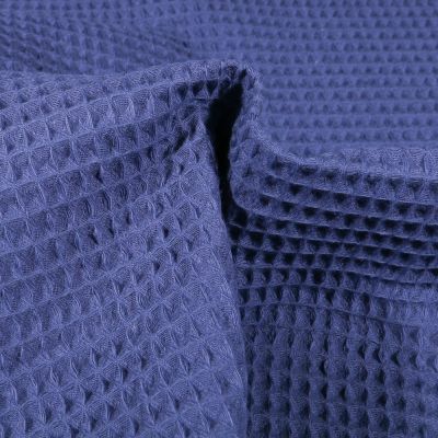 Tissu Nid d&#039;abeille Bleu indigo - Par 10 cm