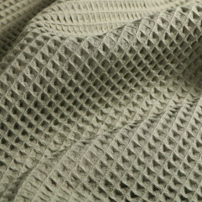 Tissu Nid d&#039;abeille  Vert kaki clair - Par 10 cm