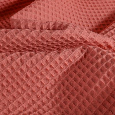 Tissu Nid d&#039;abeille Marsala - Par 10 cm