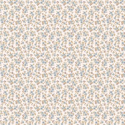 Tissu Popeline de Coton Capri sur fond Blanc - Par 10 cm
