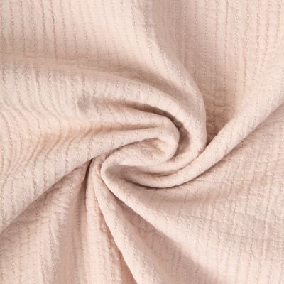 Tissu Coton surpiqué uni Naturel - Par 10 cm