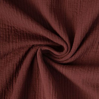 Tissu Coton surpiqué uni Marron - Par 10 cm