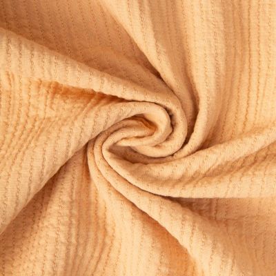 Tissu Coton surpiqué uni Jaune - Par 10 cm