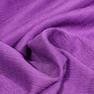 Tissu Crépon Teinture extensible uni Violet - Par 10 cm