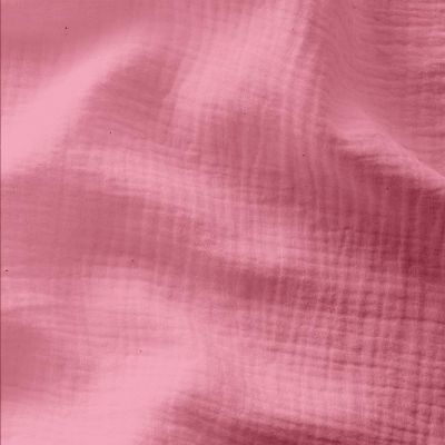 Tissu Double gaze uni Rose bonbon - Par 10 cm