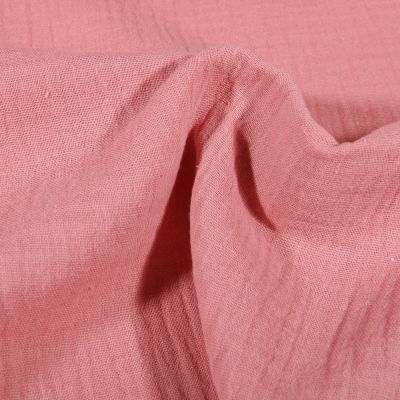 Tissu Double gaze de coton uni Vieux rose - Par 10 cm