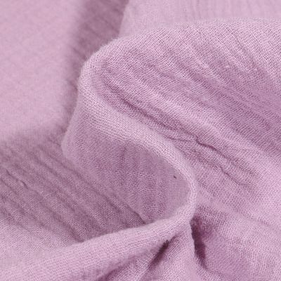 Tissu Double gaze de coton uni Lilas - Par 10 cm