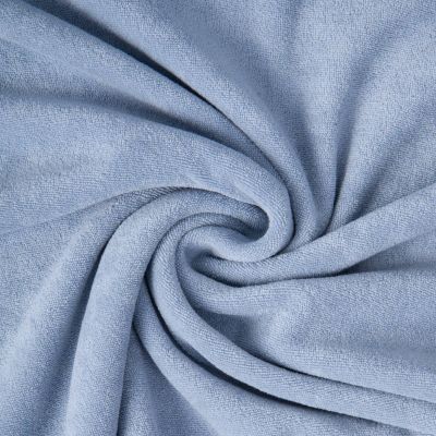 Tissu Jersey Velours Eponge Lua uni Bleu clair - Par 10 cm