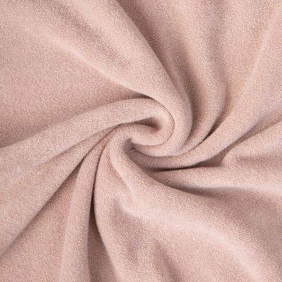 Tissu Jersey Velours Eponge Lua uni Taupe - Par 10 cm
