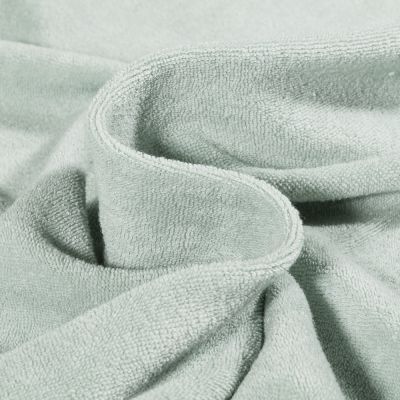 Tissu Jersey Velours Eponge Lua uni Vert menthe clair - Par 10 cm