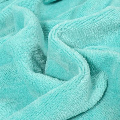 Tissu Micro Éponge Bambou Bleu lagon - Par 10 cm