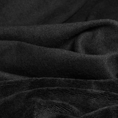 Tissu Micro Éponge Bambou Noir - Par 10 cm