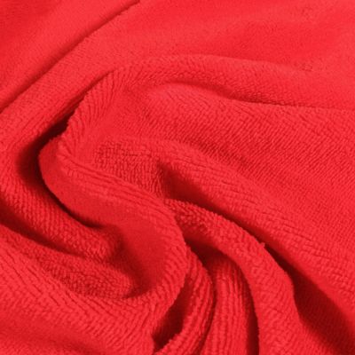 Tissu Micro Éponge Bambou Rouge - Par 10 cm
