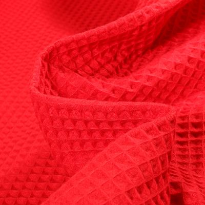 Tissu Nid d&#039;abeille Rouge Feu - Par 10 cm