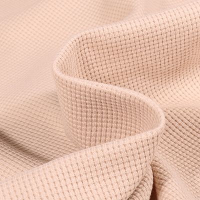 Tissu Jersey Nid d&#039;abeille uni Beige - Par 10 cm