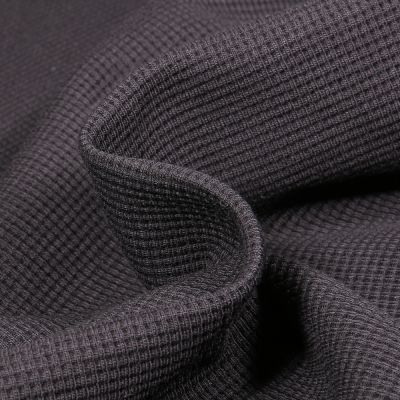 Tissu Jersey Nid d&#039;abeille uni Noir - Par 10 cm