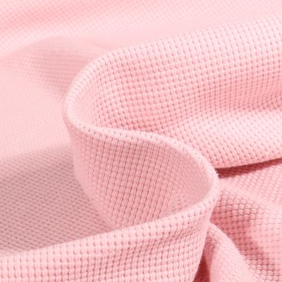 Tissu Jersey Nid d&#039;abeille uni Rose - Par 10 cm