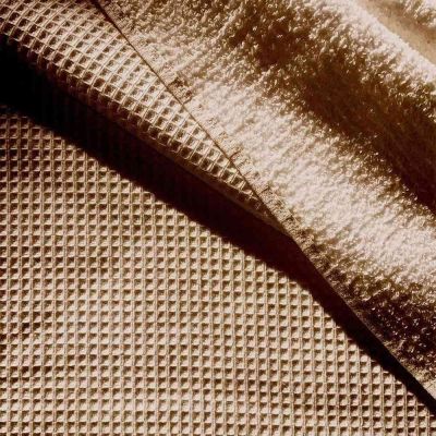 Tissu Nid d&#039;abeille envers Eponge Beelyne  Beige foncé - Par 10 cm