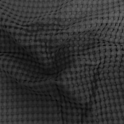 Tissu Nid d&#039;abeille XL uni Noir - Par 10 cm
