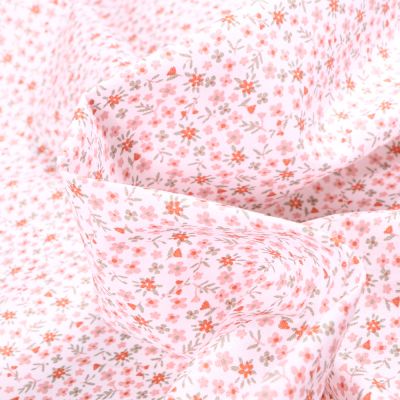 Tissu Coton imprimé Arty Pio tomette sur fond Blanc - Par 10 cm