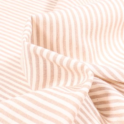 Tissu Viscose de coton Ruth sur fond Beige - Par 10 cm