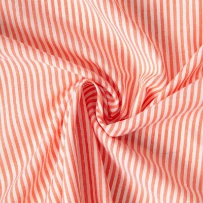 Tissu Coton Viscose Ruth rayé Orange - Par 10 cm