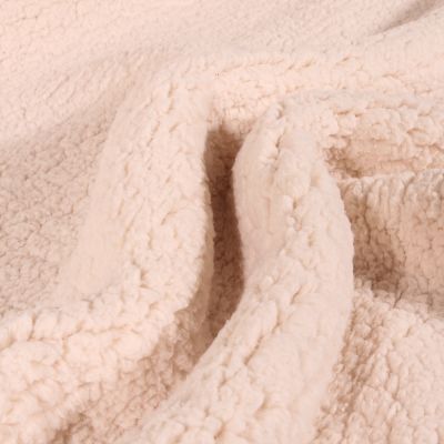 Tissu Fausse fourrure Sherpa Ecru - Par 10 cm
