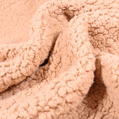 Tissu Fausse fourrure Sherpa Beige - Par 10 cm