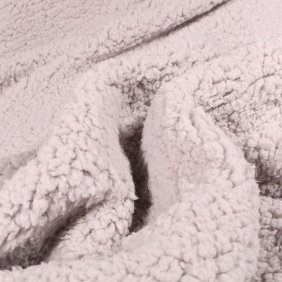 Tissu Fausse fourrure Sherpa Gris clair - Par 10 cm