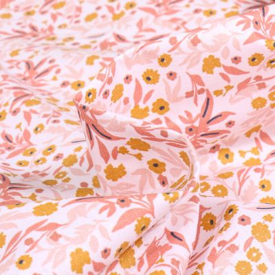 Tissu Coton imprimé Arty Tisania sur fond Blanc - Par 10 cm